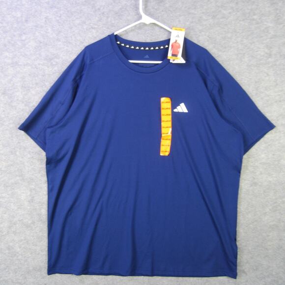 Adidas Shirt Mens 2XL Navy Blue Athletic Performance Tee Short Sleeve Training - Picture 1 of 7